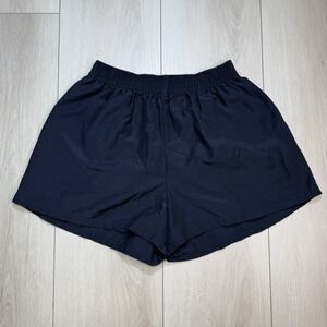 VTG Reebok Athletic Shorts Mens M Black Nylon USA Made Running Gym Retro Rare